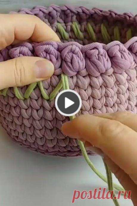 Making tulips on a basket