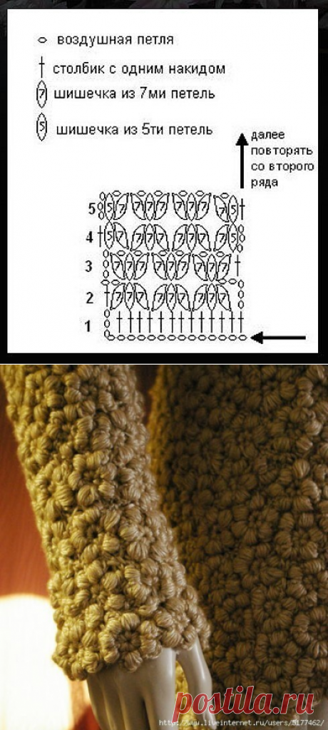 Узор крючком ,похожий на каракуль...