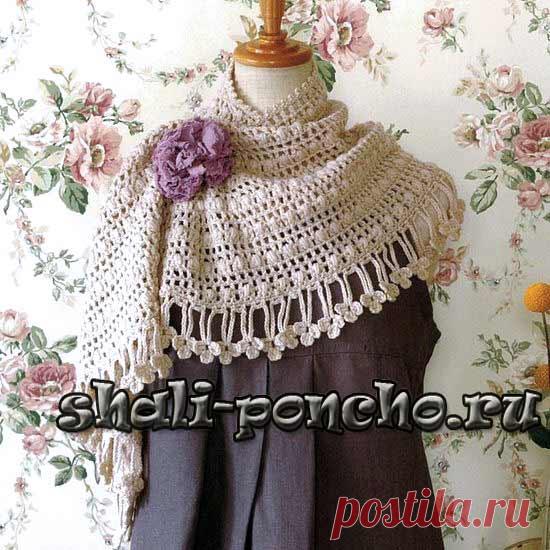 Две небольших шали по одной схеме