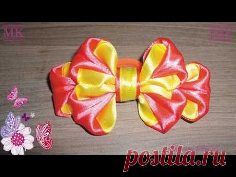 Канзаши. Простой бантик / Kanzachi. Simple bow-knot