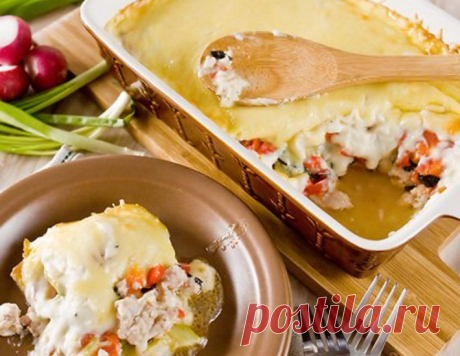 Гратен с фаршем и овощами – кулинарный рецепт