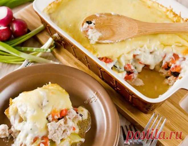Гратен с фаршем и овощами – кулинарный рецепт