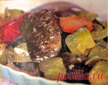 Куриная печень тушёная с овощами.  Нежное блюдо с ранними овощами. Рецепт. | Хозяева дома.