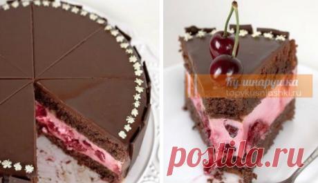 Шоколадный торт с кислинкой Bишня в дecepтax — этo вceгдa кaкoe-тo вoлшeбcтвo!
