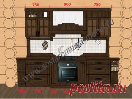 Кухня под старину из массива дерева – купить кухню в Москве