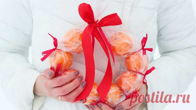 Что подарить на новый год своими руками? Венок из мандаринов