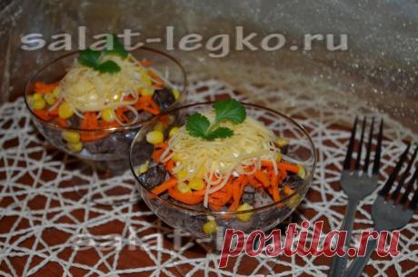 Салат из куриной печени с морковью по-корейски