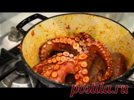 Spaghetti alla chitarra con polpo e pecorino