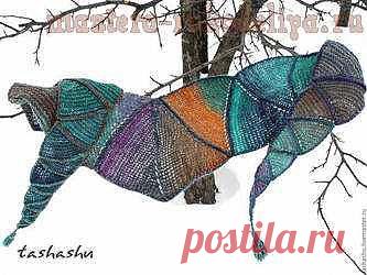 Вязаный бактус "Гребень Ехо". Мастер-класс по вязанию спицами.  / Мастера рукоделия - рукоделие для дома. Бесплатные мастер-классы, фото и видео уроки.