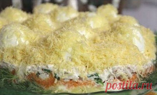 Салат «Сугроб» с грибами, курицей и морковью по-корейски, рецепт с фото — Вкусо.ру