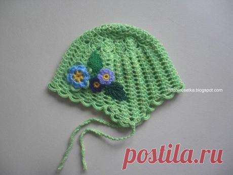 Детские летние шапочки крючком со схемами для девочек (Вязание крючком) | Журнал Вдохновение Рукодельницы