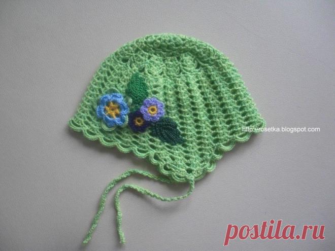 Детские летние шапочки крючком со схемами для девочек (Вязание крючком) | Журнал Вдохновение Рукодельницы