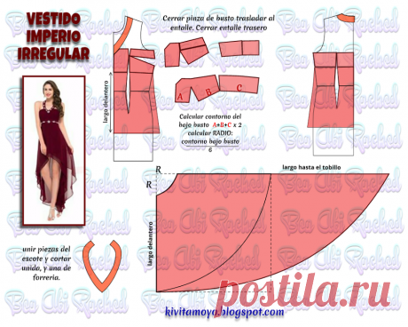 VESTIDO IMPERIO IRREGULAR Ideas que mejoran tu vida