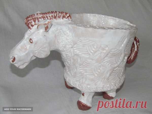 Горшок для цветов Керамический конь купить в Беларуси HandMade, цены в интернет магазинах