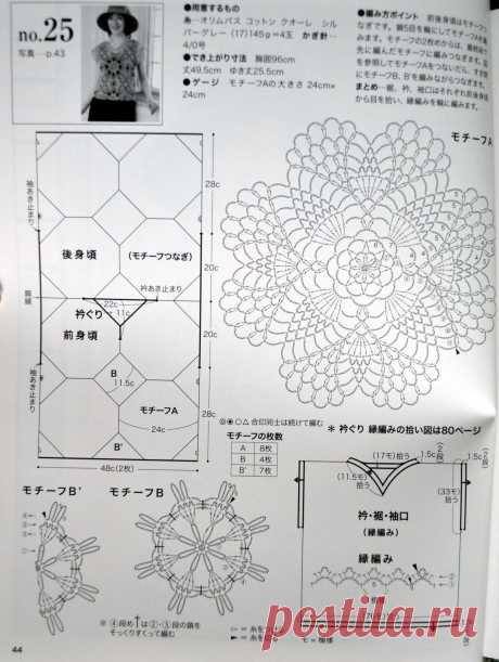 ТОП ИЗ КРУПНЫХ МОТИВОВ - Все в ажуре... (вязание крючком) - Страна Мам