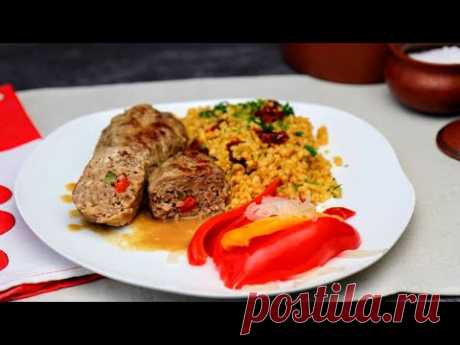 Котлеты фаршированные луком и маринованными овощами (гарнир булгур) / Ужин или Обед для всей семьи!