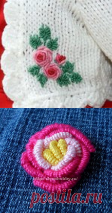Мастер-классы и уроки новичкам по вышивке всех швов в стиле рококо на вязаных изделиях