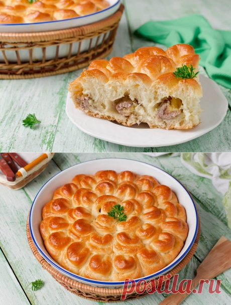 Пирог с мясом «Хризантема» - Mail Леди