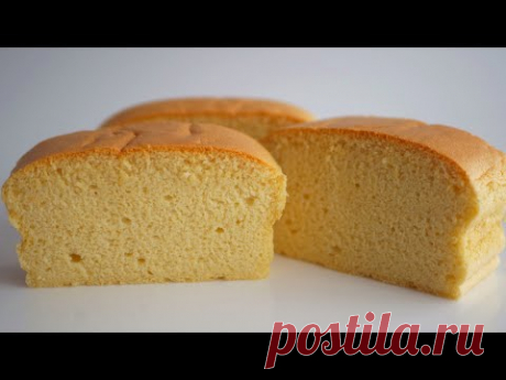 Бисквит Кастелла (Castella) тайваньская. Воздушный, влажный, без разрыхлителя