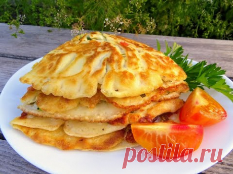 Блины с овощами и сыром. Быстро, просто и недорого!