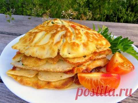 Блины с овощами и сыром. Быстро, просто и недорого!