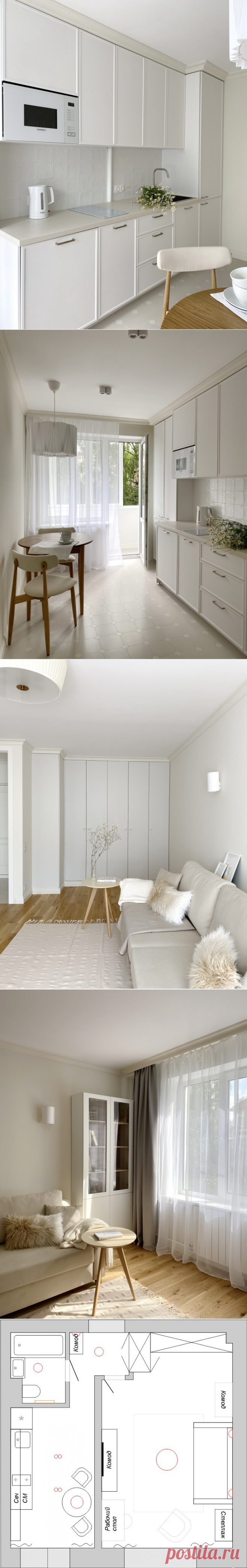 До и после: 35 кв.м — квартира для «мамы с характером» | Houzz Россия