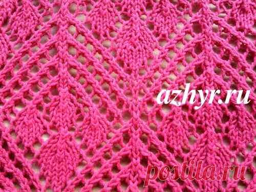 Ажур сетка спицами | Ажур