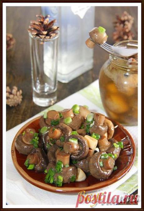 маринованные шампиньоны 4-х минутки - очень быстрый маринад!