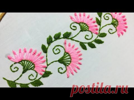 ВЫШИВКА для начинающих ШОВ ПЕСТИК | EMBROIDERY for beginners pistil stitch - YouTube