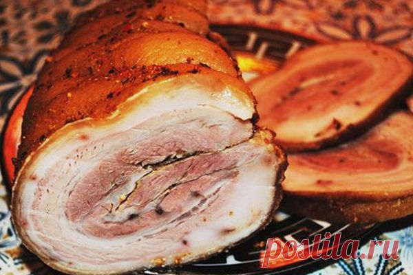 Копченый свиной рулет рецепт с фото | Украинская кухня