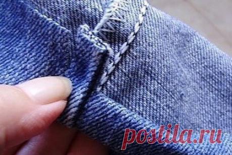 Подшиваем джинсы, один из способов... | модница | Яндекс Дзен