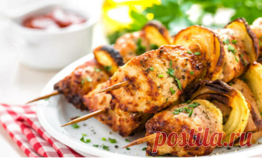 Куриный шашлык в маринаде из киви - пошаговый рецепт, фото и необходимые ингредиенты