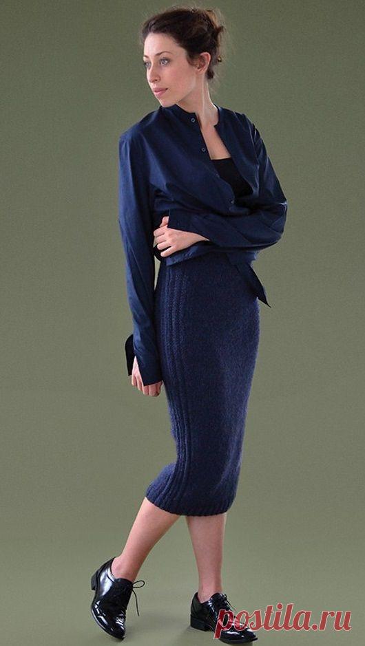 Стильная прямая вязаная юбка от Ким Харгрейвз