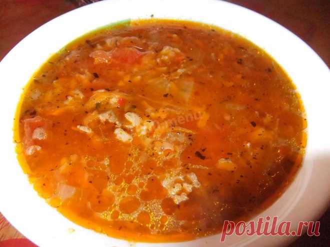 Суп харчо с томатной пастой и рисом и тушенкой рецепт с фото пошагово - 1000.menu