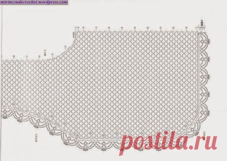 Irish crochet &: Ажурный жакет сеточкой с розеткой на спине.