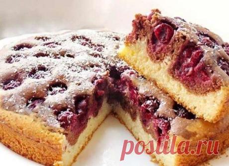 Пирог на кефире с вишней: очень простой — вкус не передать словами — Совет