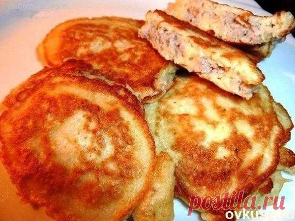 Мясные оладьи на скорую руку - Простые рецепты Овкусе.ру
