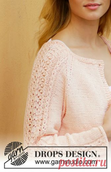 Красивые кардиган и топ спицами 
Кардиган Early May 

 Размеры: S - M - L - XL - XXL - XXXLВам потребуется: пряжа DROPS MUSKAT от Garnstudio 500-550-600-650-750-800 г цвет 10, персик; чулочные и круговые спицы (60 или 80 см) № 4 мм;…