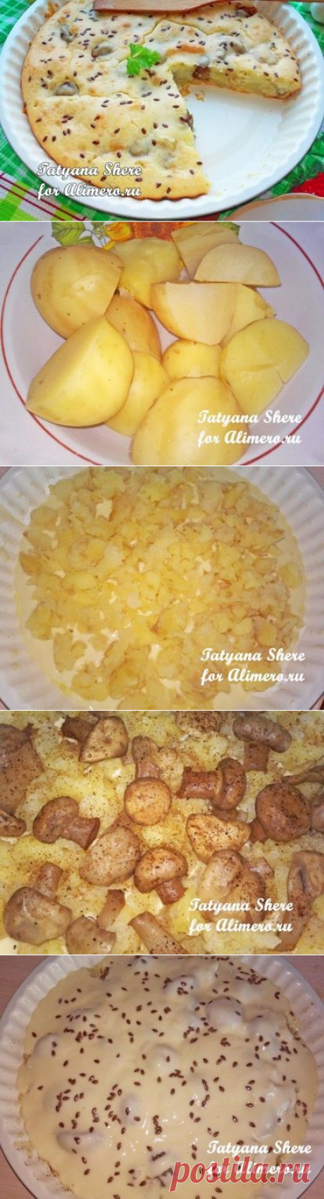 👌 Заливной пирог с картошкой и грибами, рецепты с фото