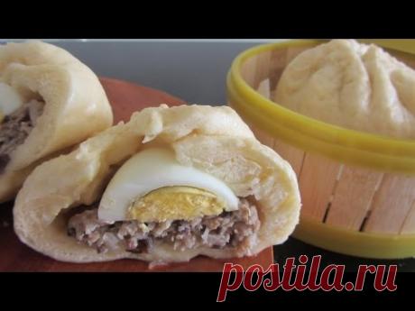 Как приготовить вьетнамские булочки Бань Бао Bánh bao рецепт видео китайские паровые булочки