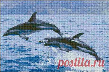 Cross Stitch | Dolphins xstitch Chart | Design