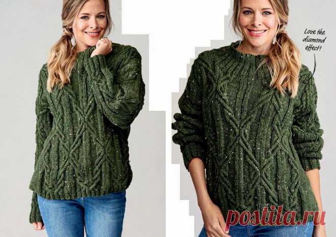Женские свитеры спицами. 5 моделей с описанием и схемами – Paradosik Handmade - вязание для начинающих и профессионалов