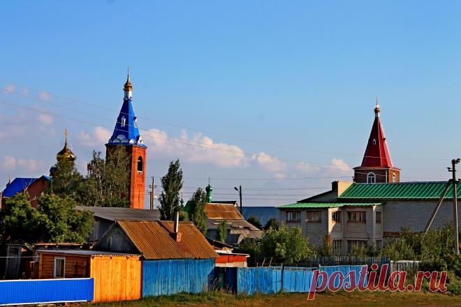 Церковь в пос.Ира .  Солнце на закате