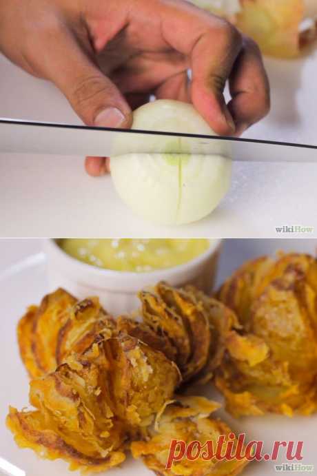 Как приготовить лилию из луковицы во фритюре (Blooming Onion)