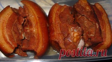 Грудинка в луковой шелухе, намного вкуснее покупной колбасы