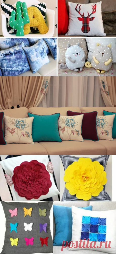 Диванные подушки в интерьере своими руками: идеи и мастер класс