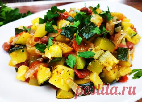 Добавила к кабачкам фасоль. Получила вкусный, сытный и, что немаловажно, быстрый ужин | Кулинарный Микс | Яндекс Дзен