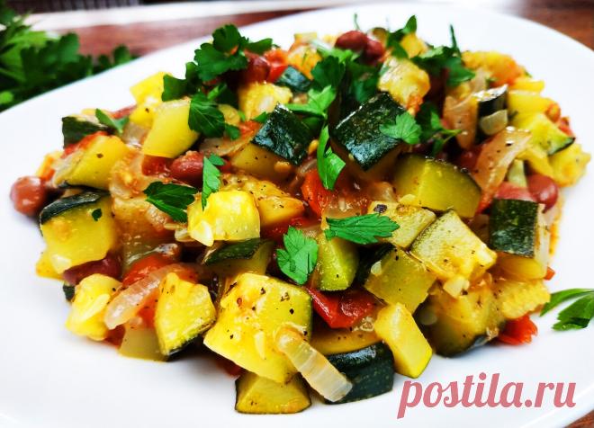 Добавила к кабачкам фасоль. Получила вкусный, сытный и, что немаловажно, быстрый ужин | Кулинарный Микс | Яндекс Дзен