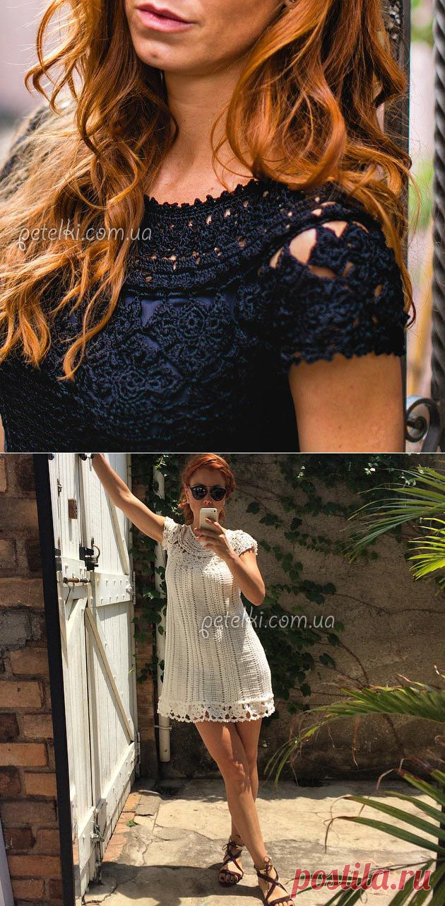 Платье, скрывающее фигуру. Схемы вязания крючком