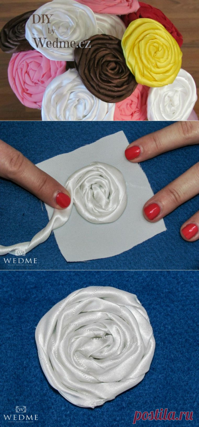 DIY - Růže z látky - Magazín - Wedme